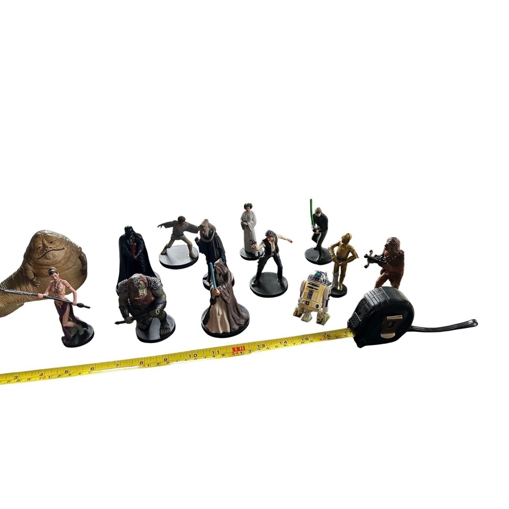 Star Wars Disney Store Figurine Lot 12pc Jabba Darth Vader Leia Luke R2D2 C3PO